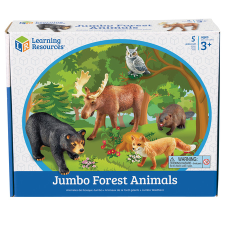 LEARNING RESOURCES Jumbo Forest Animals, 5 Pieces 0787